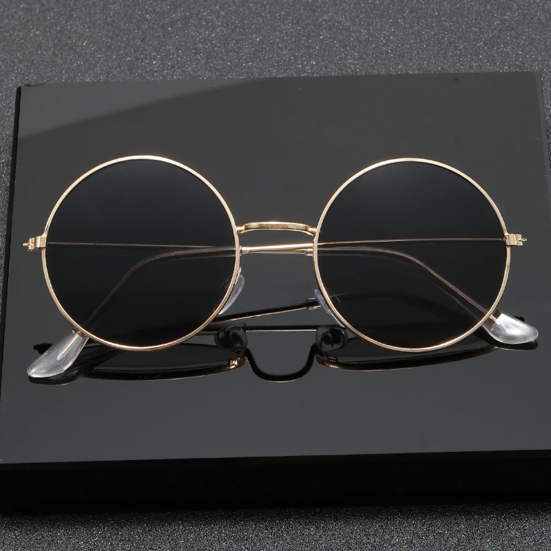 Retro Men Punk Style Sunglasse - Metal Photo Panel ulasan dan harga