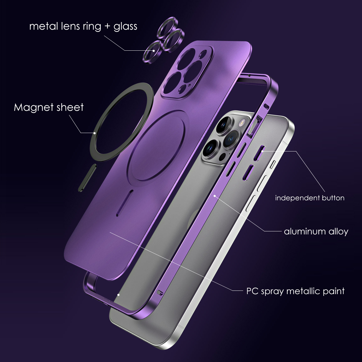 Original Color Metal Phone Cas - Metal Photo Panel ulasan dan harga