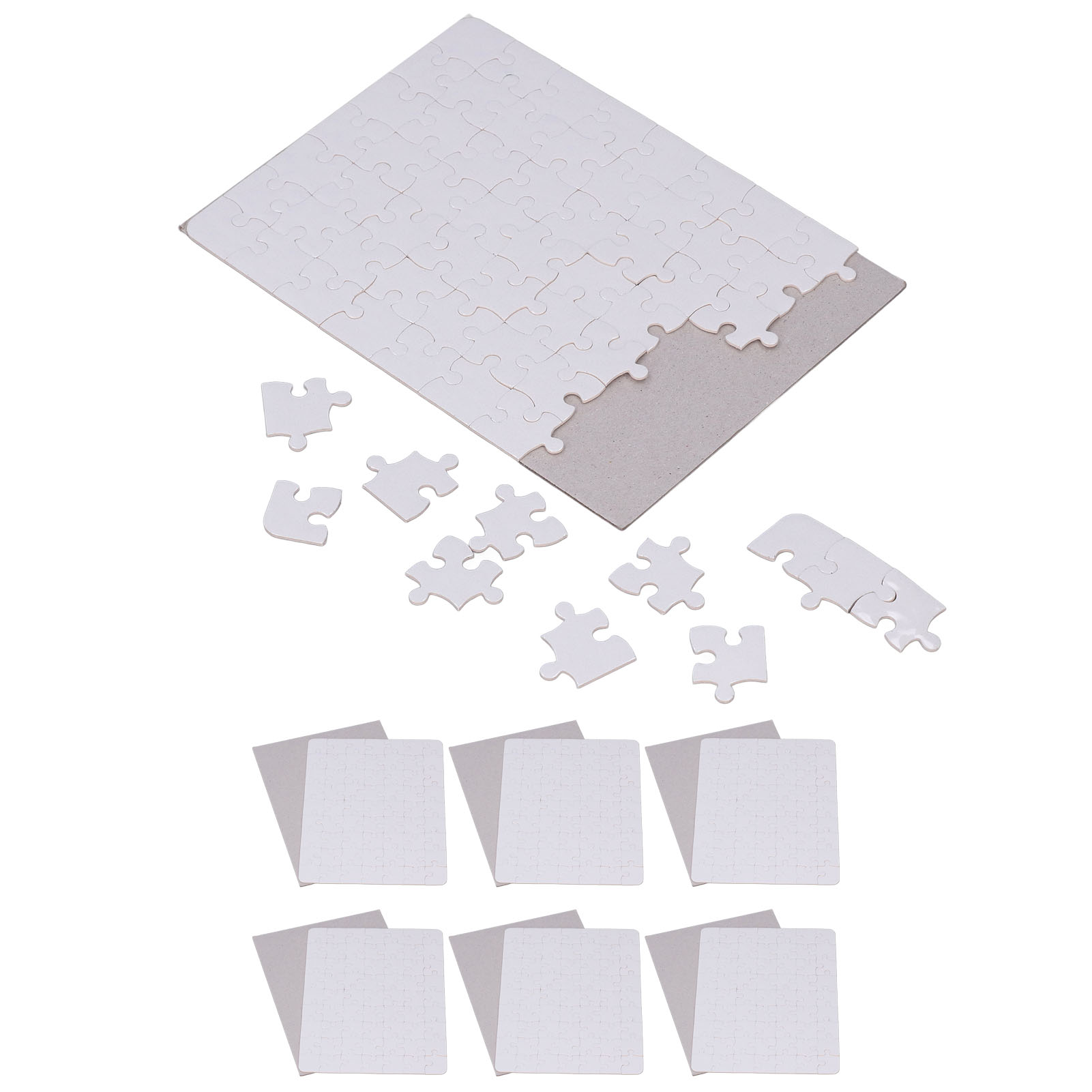 6 Set Blank Puzzles 13x18cm Wh - Puzzle Blank White ulasan dan harga