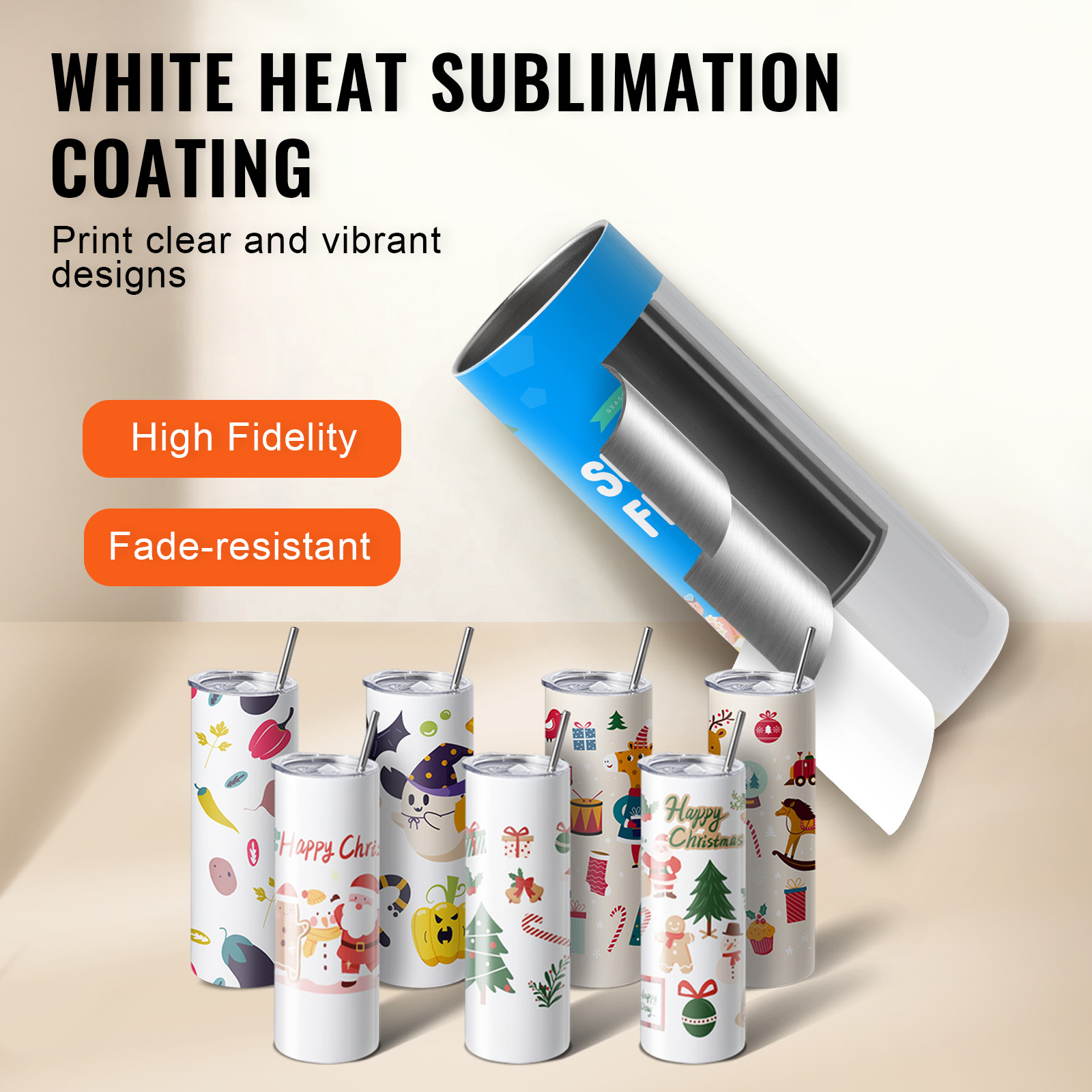 SucceBuy 8/12/14/16/24/50PC St - Sublimation Mug White ulasan dan harga